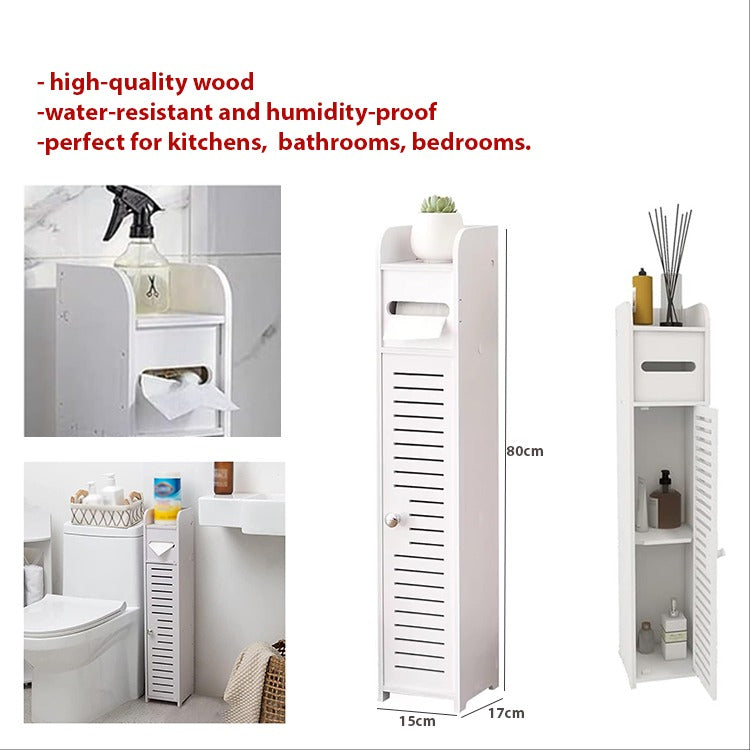 Tall Slim Bathroom/Kitchen Cabinet