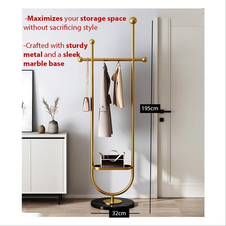 Premium Clothing Rack with Marble Base